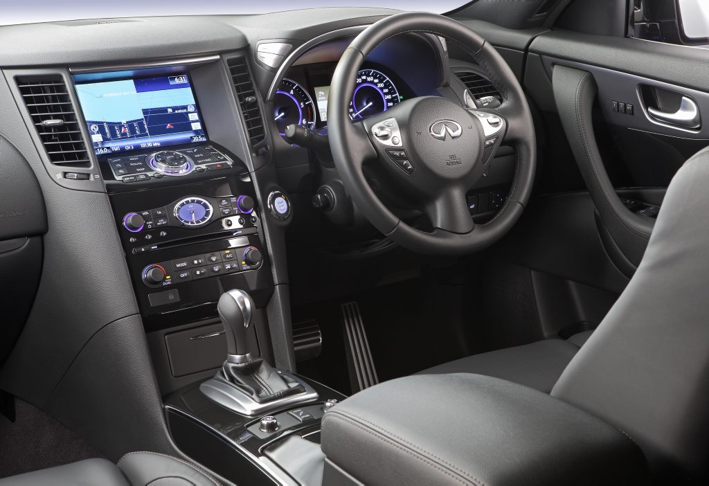 Inside the Infiniti FX. Inside the Infiniti FX.